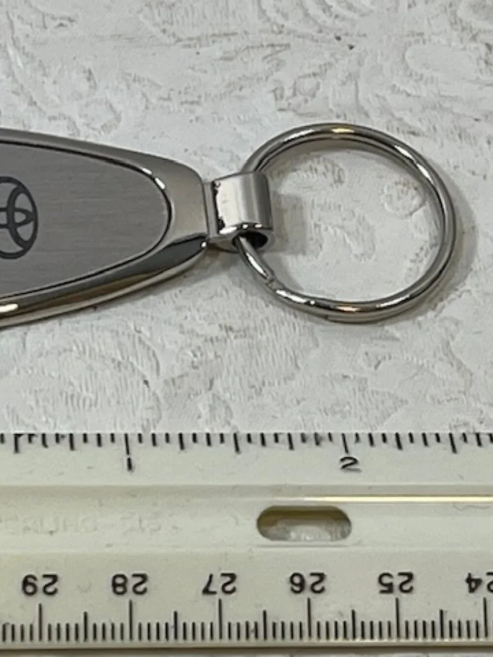 NEW Toyota Teardrop Key Chain Laser-Etched Satin Finish Metal Fob Tampa 1